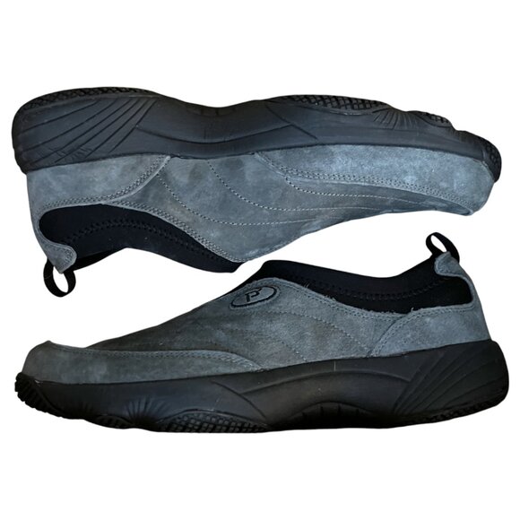 Propet Men’s 9 D Wash N Wear Slip-On Shoes M3850 SR Pewter Suede Scotchgard Slip - Picture 6 of 11